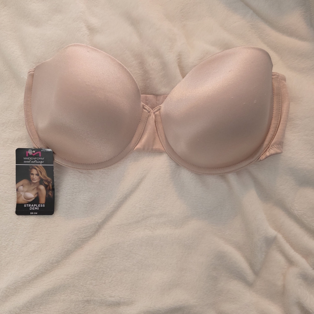 Maidenform Strapless Nude Bra 40C New With Tags